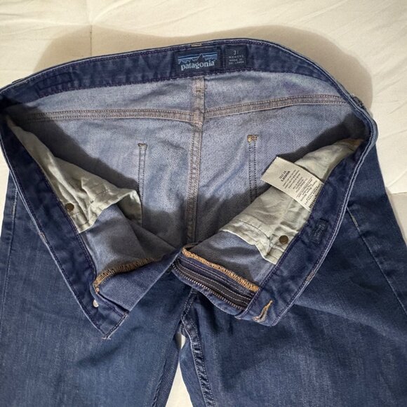 NWOT Patagonia Straight Leg Denim Organic Cotton Jeans Size 31 X 32.5 Dark Wash - Picture 8 of 13